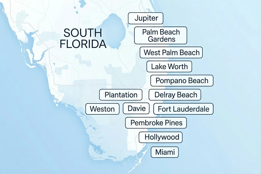 Residential & Commercial Service Areas Across South Florida